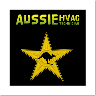 Aussie HVAC Tech Australian Mechanic Posters and Art